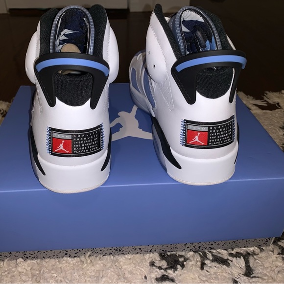 Brand New Jordan 6 UNC University Blue White Black sz 9.5 - Picture 6 of 10